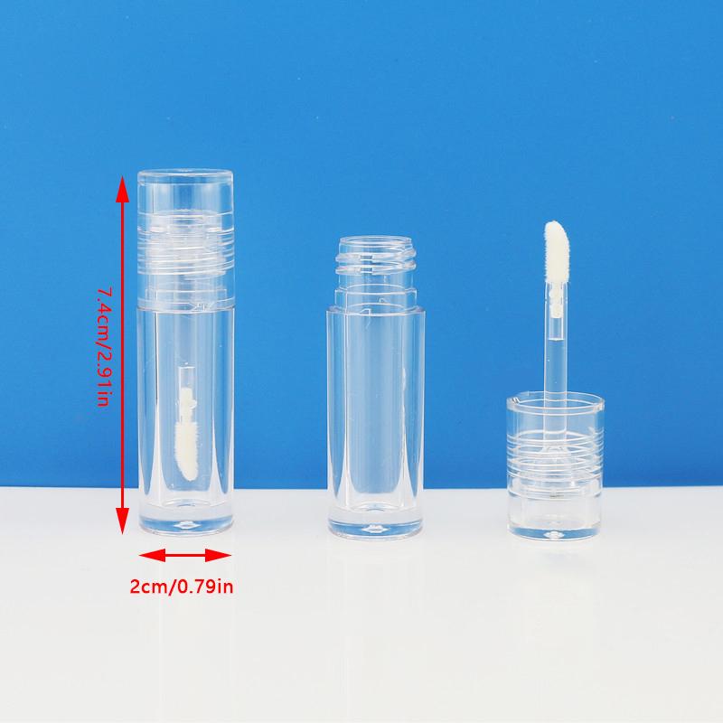 1 шт. пустой портативный 5 мл толстый тюбик для блеска для губ, пластиковые тюбики для глазури для губ, прозрачный контейнер для косметической упаковки