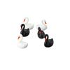 Fairy Garden Black White Swan Miniature Love Ducks Figurine Lover Birds Ornaments Animals Statue