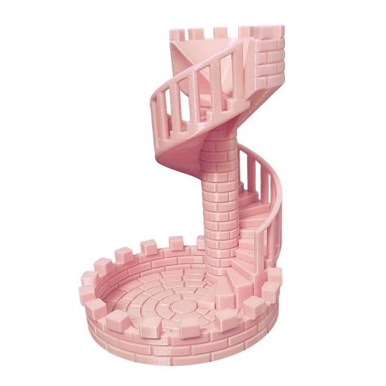 Dice Tower Castle Dice Rolling Tower with Tray Role Playing Game Retro DND Dice Rolling Tower And Tray for RPG Tabletop Dice Games Accessory