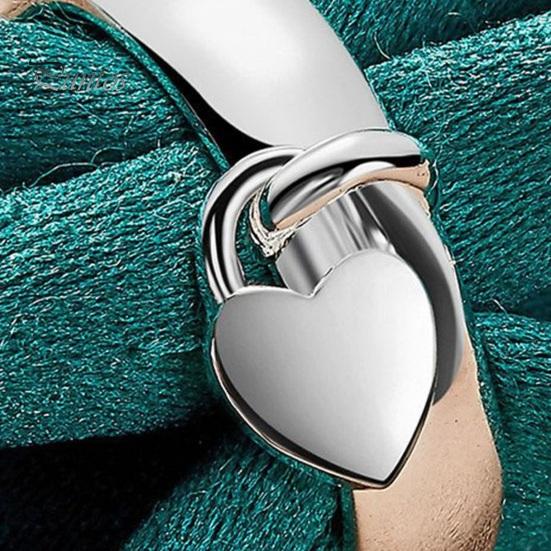 Женское кольцо в форме сердца с замком из полированного гальванического сплава с геометрическим кулоном из цветной нержавеющей стали, женский подарок на годовщину, обручальное кольцо