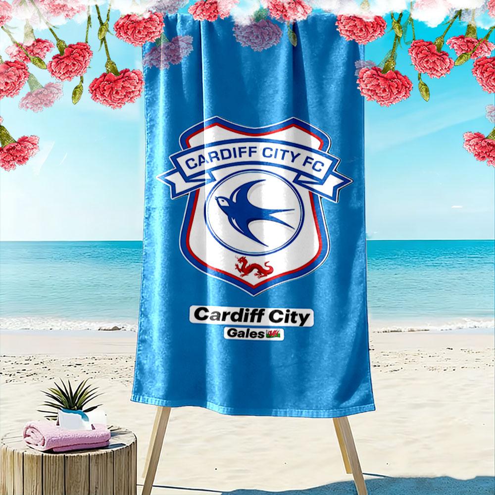 Cardiff City FC Logo Towel A must-have beach towel for beach travel