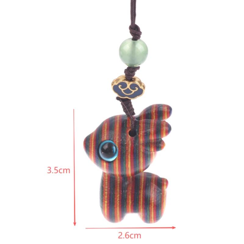 Wood Engraved Tangma Key Chain Cute Small Pendant Keychain Rainbow Wood Products Bag Backpack Charm Phone Pendant