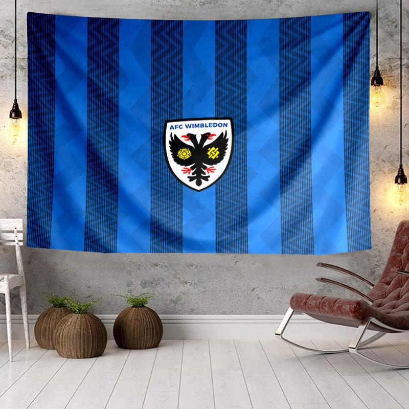 1PC Afc Wimbledon Crest Tapestry Hanging for Bedroom,Livingroom, Playroom,Decor Art Room Wall Tapestry Holiday and Birthday Gifts