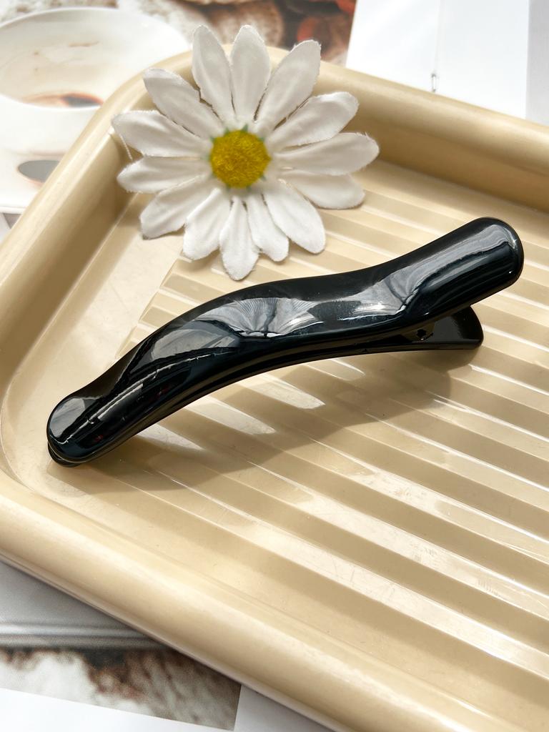 Jelly Colour Slim Bangs Clip Barrettes Duckbill Clip Women's Simple Leopard Hair Clip,Korean Hair Barrettes Hair Accessories