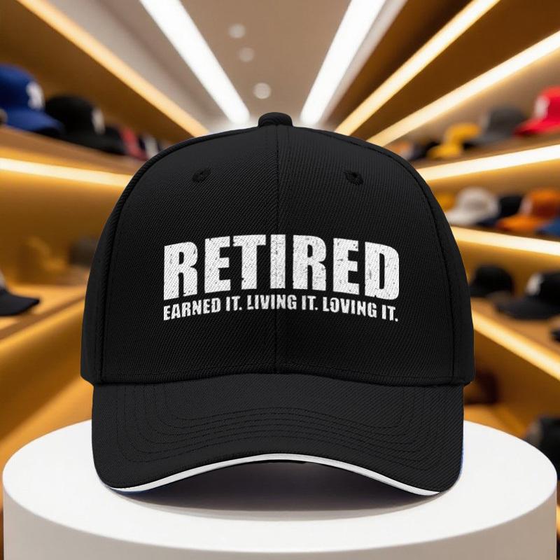 pc Retirement Cap with Retired Living It Loving It Text Lightweight Breathable Baseball Hat for Retirement Party