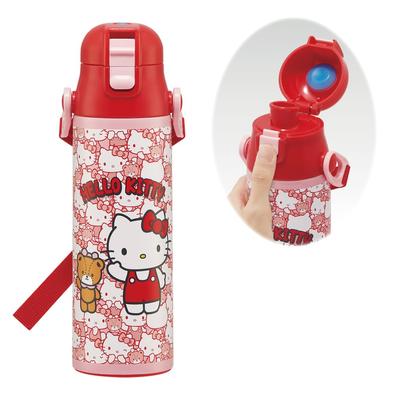 Бутылка для воды из нержавеющей стали для питья 580 мл Hello Kitty Ushiro Shiro Sanrio облегченного типа для хранения холодной воды спортивная бутылка