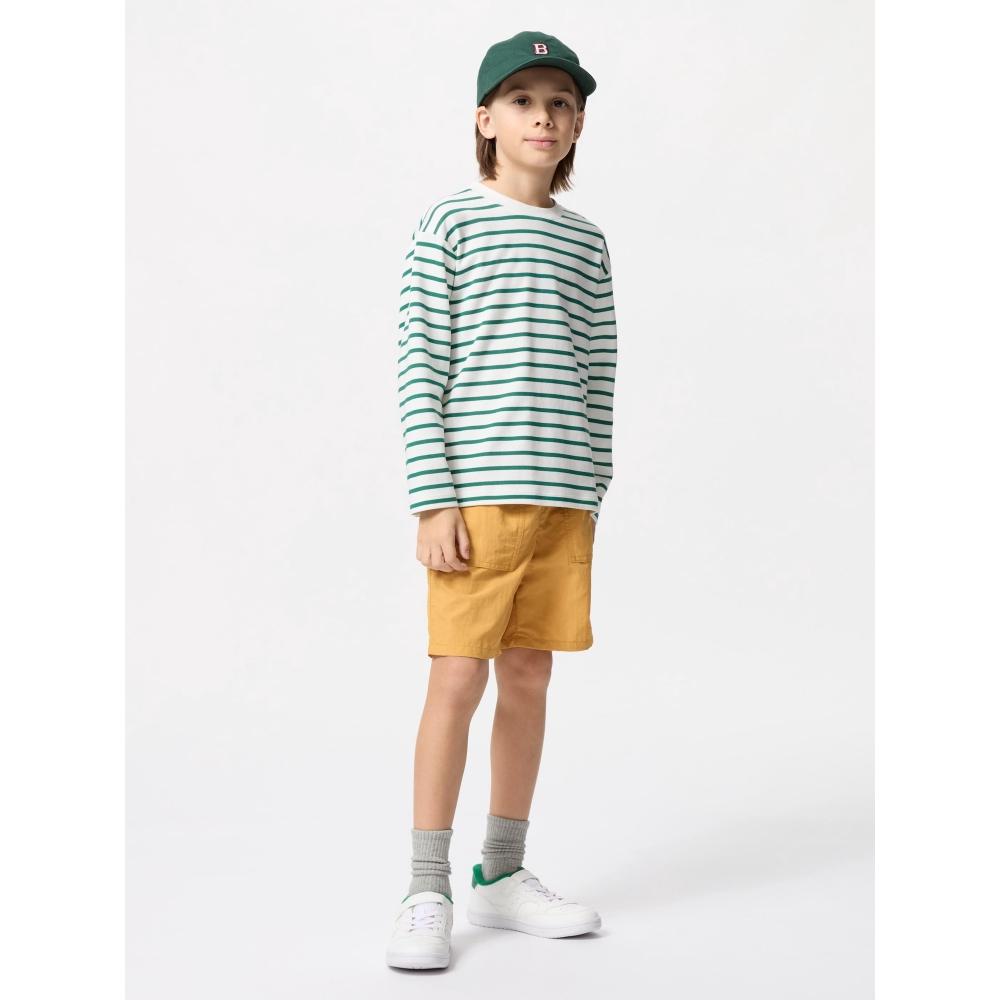 Uniqlo Детская футболка Airism CoTTon Crewneck с длинным рукавом