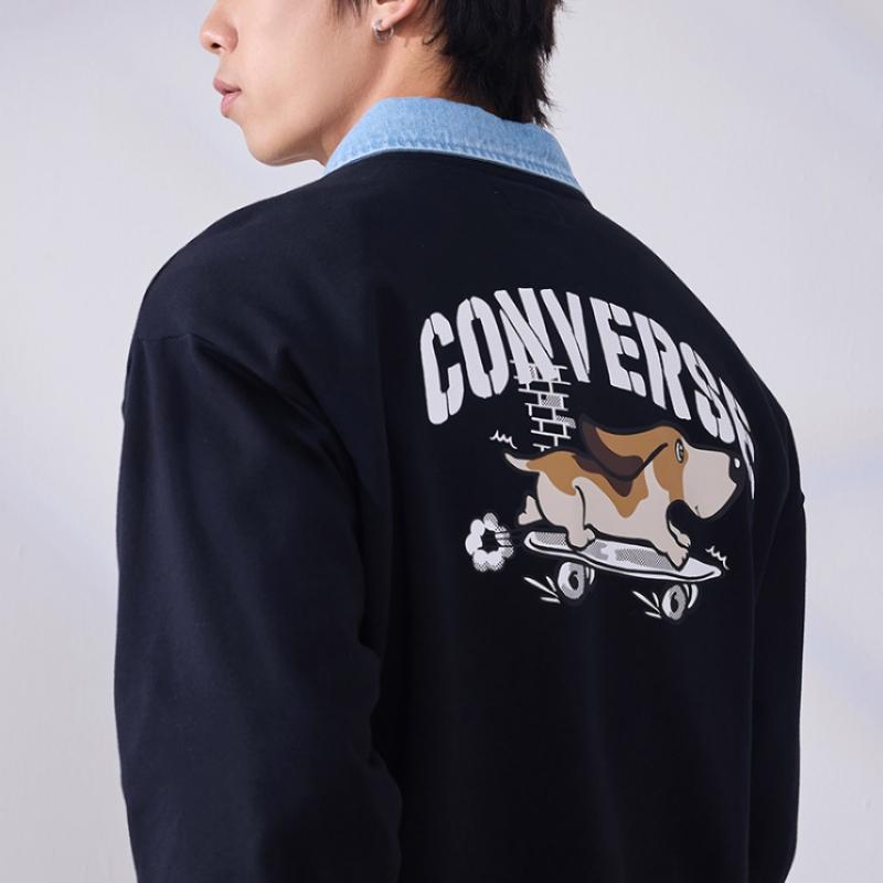 Converse Графический флисовый топ с круглым вырезом Ucj420 Ghm