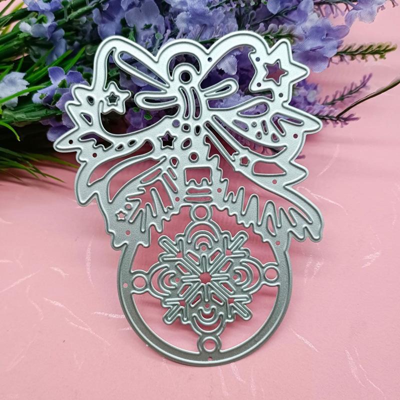 Рождественский кулон, подвесной колокольчик, скрапбукинг, металлические штампы, трафареты для DIY альбома, декор бумажной карты