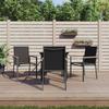 VidaXL Garden Dining Set 5 Pcs Black Textilene and Steel 3187042