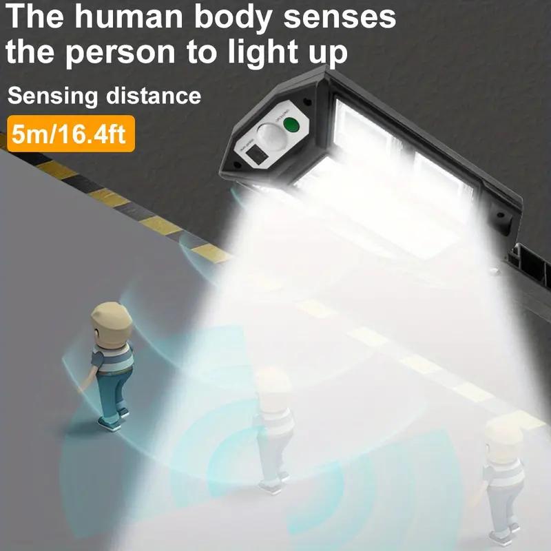 Мощный светодиодный солнечный уличный светодиодный настенный светильник для двора, 3 режима, индукция человеческого тела, сад, терраса, гараж, уличное освещение
