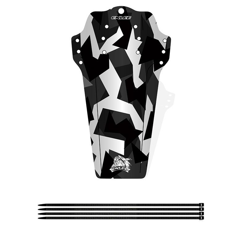 ENLEE Mountain Bike Fender, Carbon Fiber Grain Color DH Downhill Mountain Bike Saddle Universal Mud Removal Tile