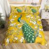 Peacock Duvet Cover Peacock Feather Print Bedding Set Microfibertwin Full Queen King Comforter Cover For Girls Boys Dorm Bedroom
