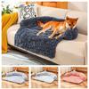 Осенне-зимний плюшевый наполнитель для домашних животных, съемная и моющаяся кровать для собак, удобный коврик для сна зимой, однотонный, нескользящее дно