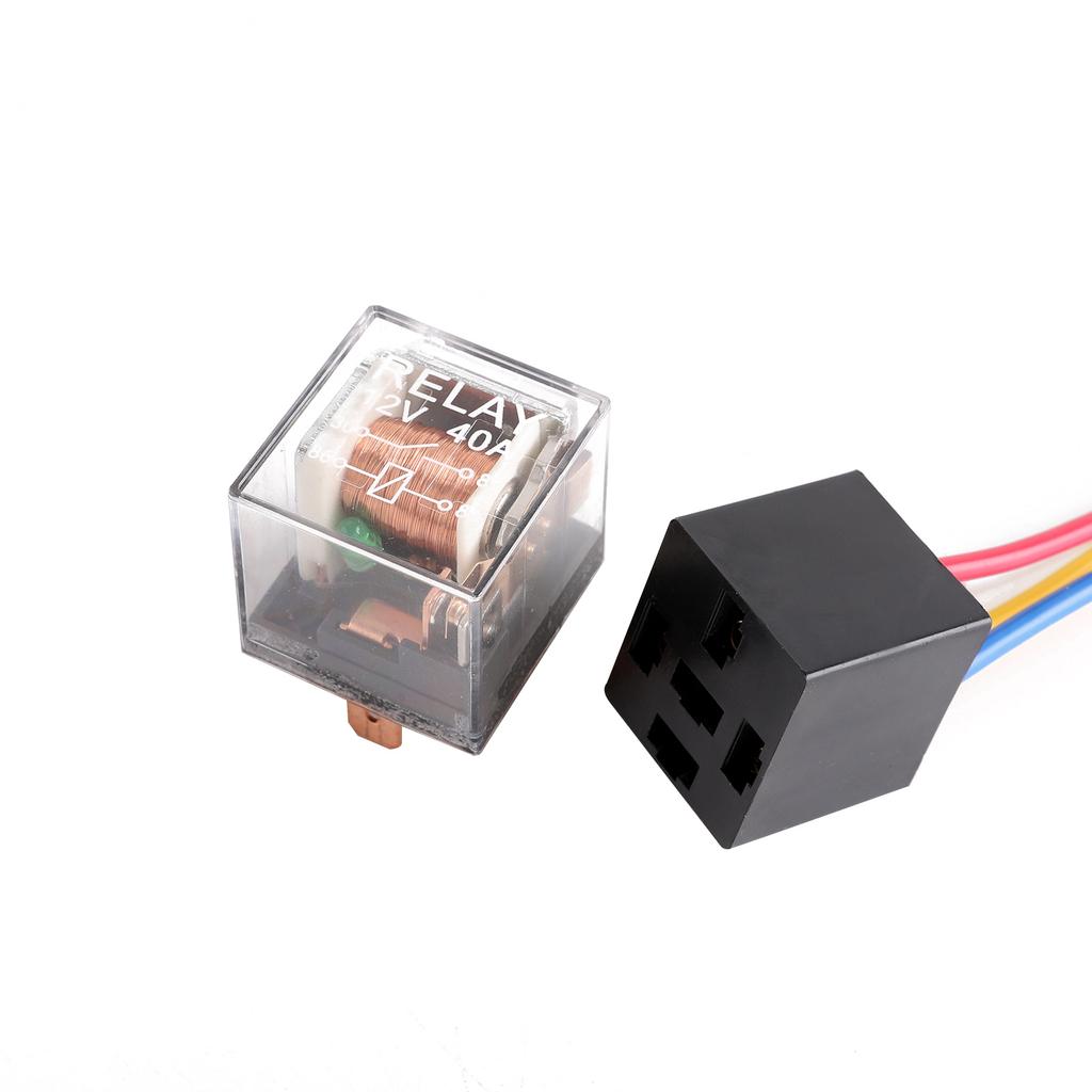 Horn Button 12V Air Horn Harness Relay Kit 40A 4 Pins for Car Truck Train Boat SUV Bus Lorry Relays 5