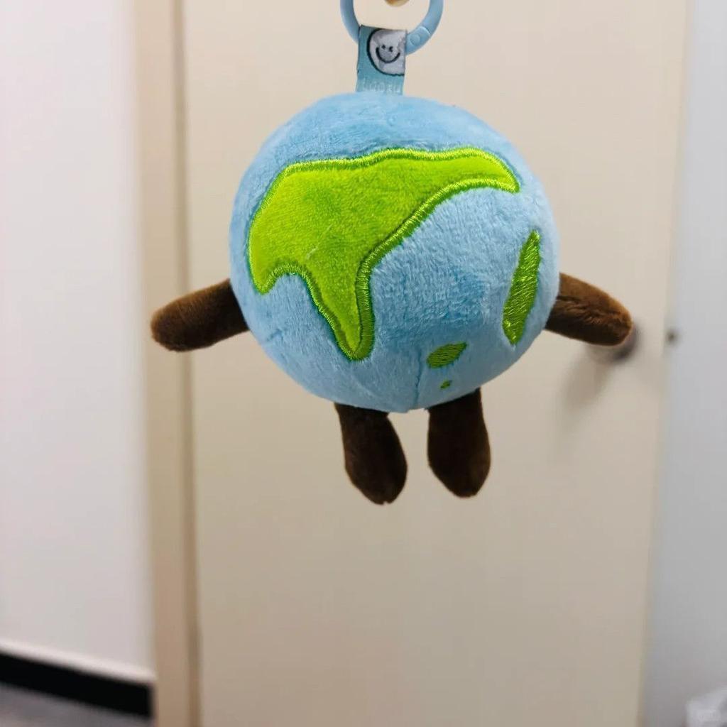 24pcs/lot 10cm Cute Realistic Earth Plush Toy pendant Cartoon Small Earth Bag Keychain Accessory