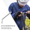 1set Bike Flat Tire Repair Kit Rubber Inner Tube Patching MTB Inner Tire No-glue Adhesive Quick Dry Bicycle Repair Tool Set