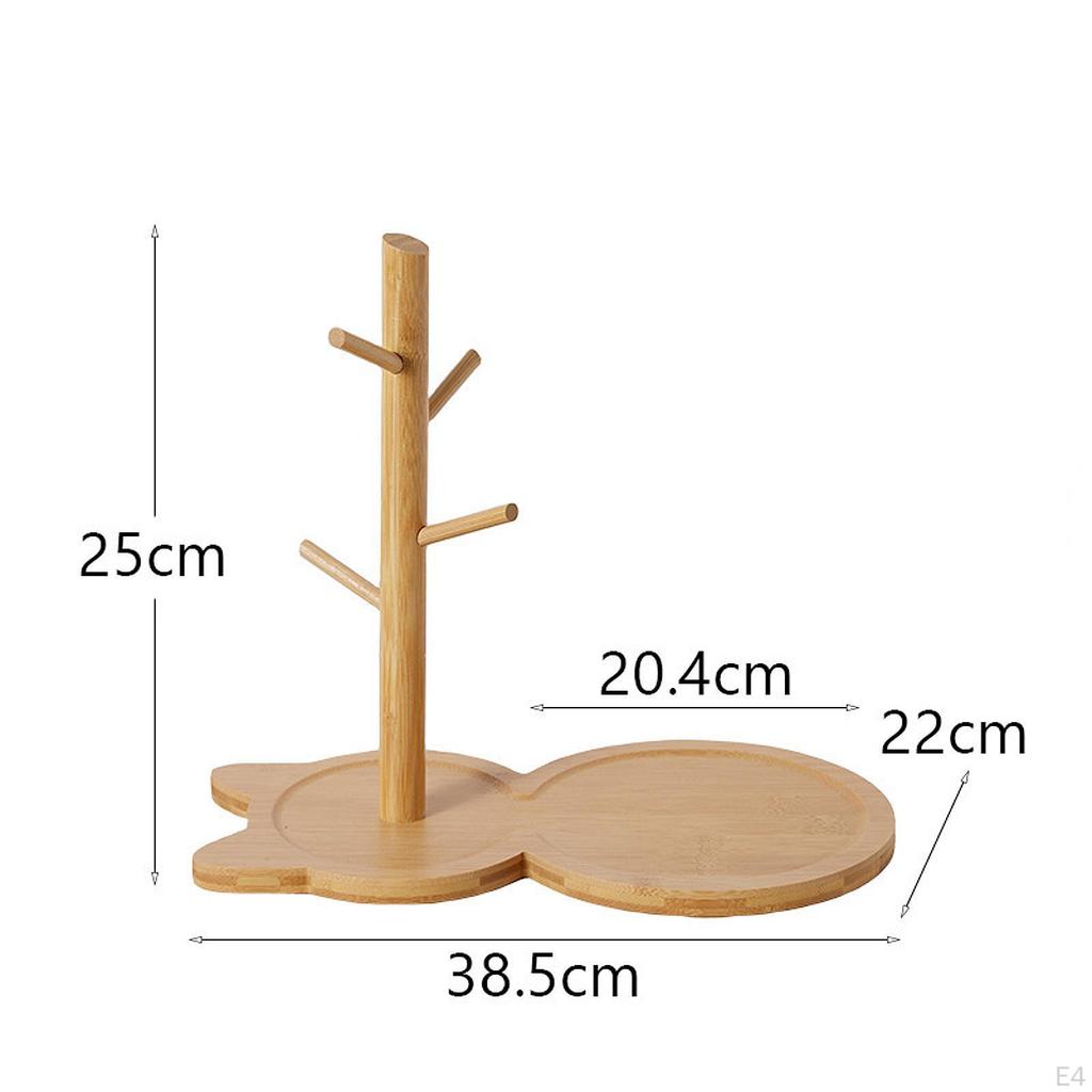 Деревянный поднос для ключей, подставка для украшений, органайзер-валет с крючками, блюдо для хранения для шкафа, столешницы