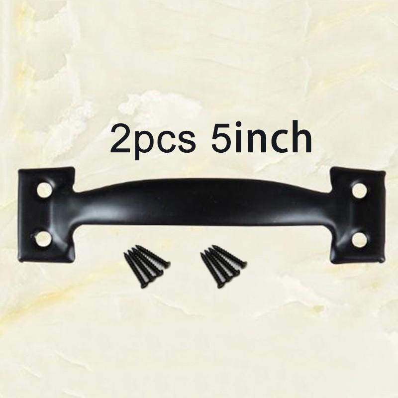 2Pcs Door handle Barn Gate Garages Iron Household Attachment Replacement