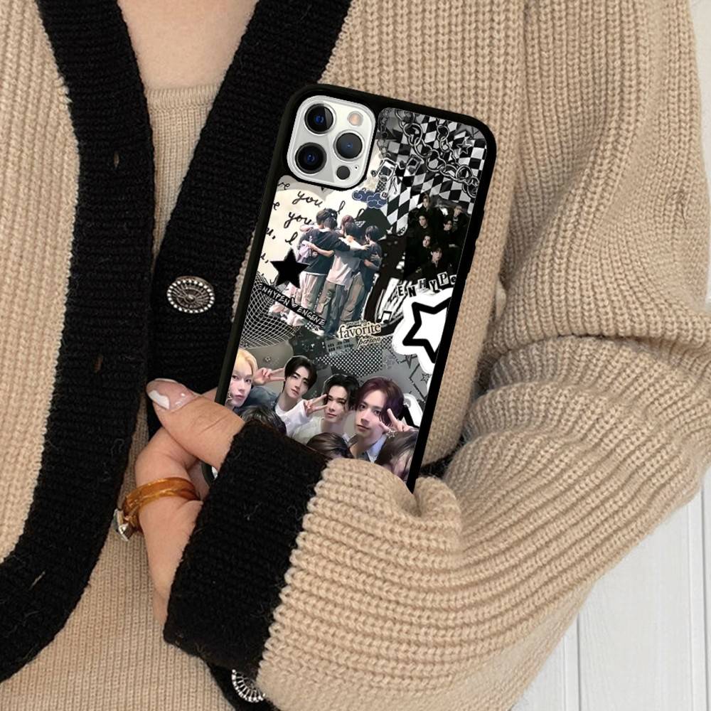 Korea E-Enhypenes Singing For Iphone 17 Air 16 15 14 13 12 11 Pro Max TPU+PC Plus Shockproof Back Phone Cover