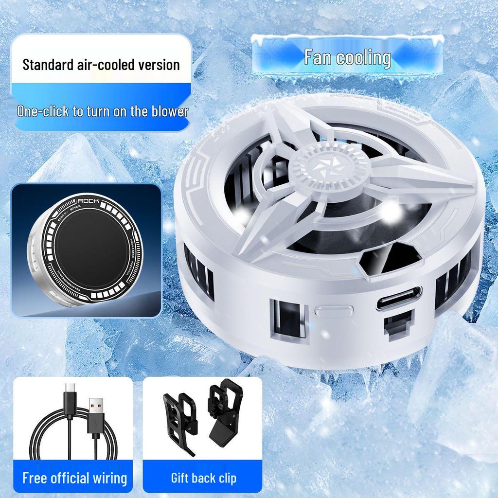 Магнитный кулер для мобильного телефона с бесшумным двухъядерным полупроводником для киберспорта и игрового стриминга. Включает конструкцию без льда и VGA-кабель.