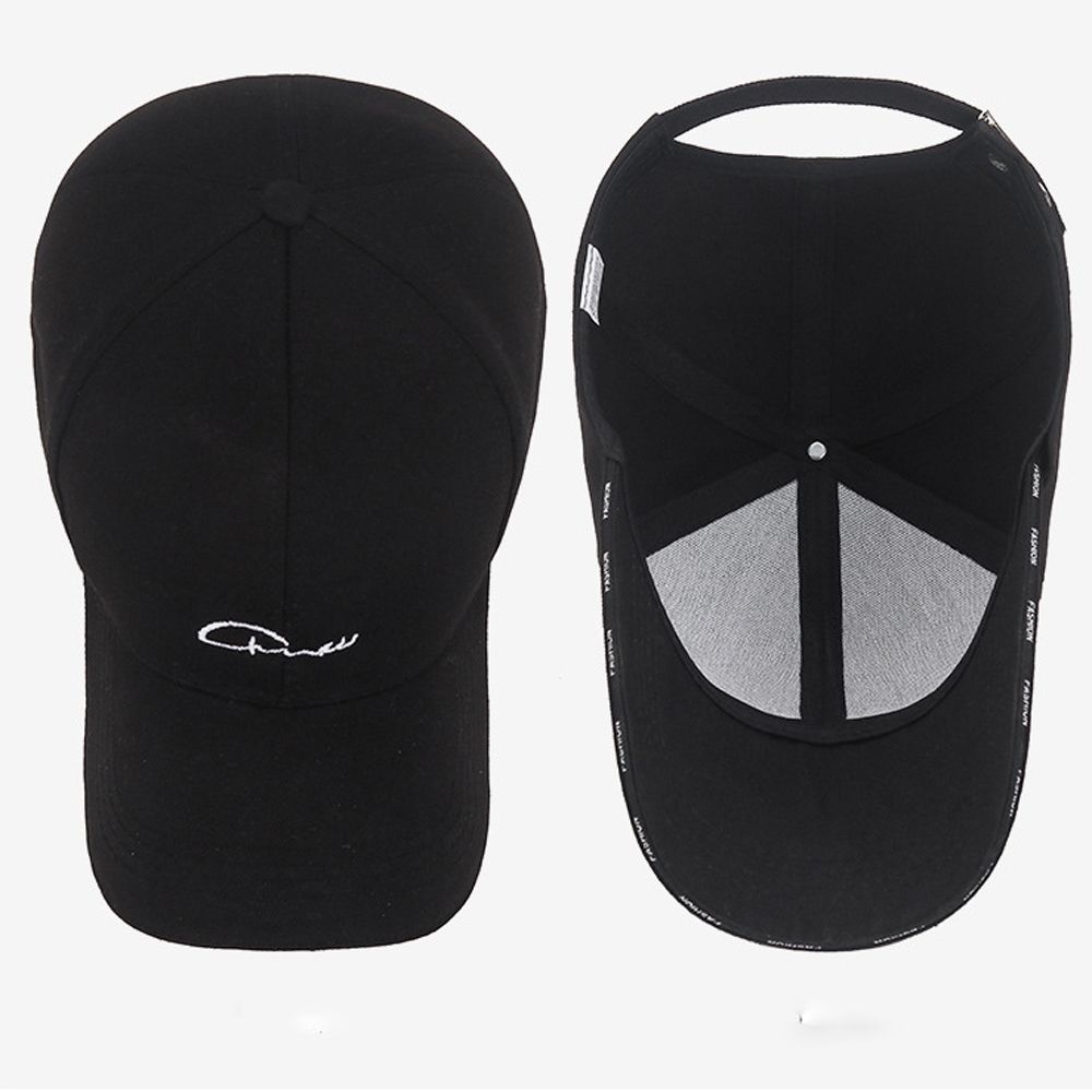 Sunshade Summer Soild Color Street Unisex Embroidery Korean Style Cap Baseball Hat Women Hat Letter