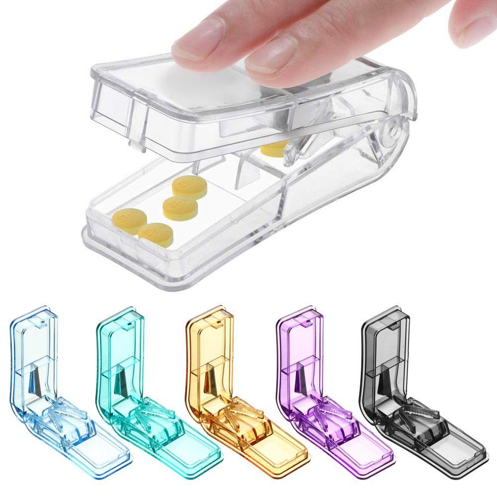 Slicer Pill Case Storage Tablet Divider Multiple Pill Cutter for Small or Large Mini Pill Splitter