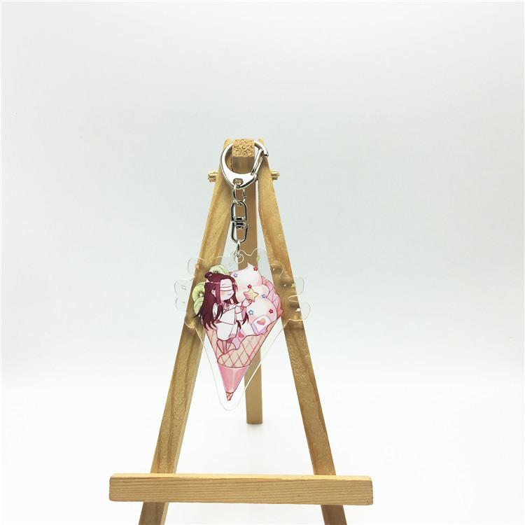 Аниме игры Вэй Усянь Лан Чжань персонаж мультфильма акриловый брелок металлическое кольцо автомобильная сумка украшение для ключей аксессуар подарок аниме подарки кулон
