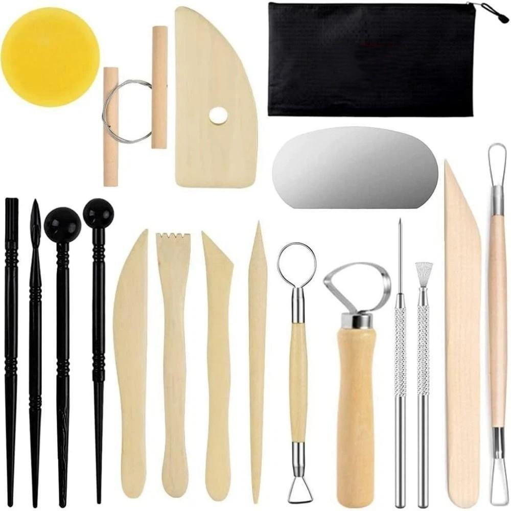 19/25/29Pcs Soft Clay Clay Sculpting Tools Kit DIY Art Pottery Tools for Beginners