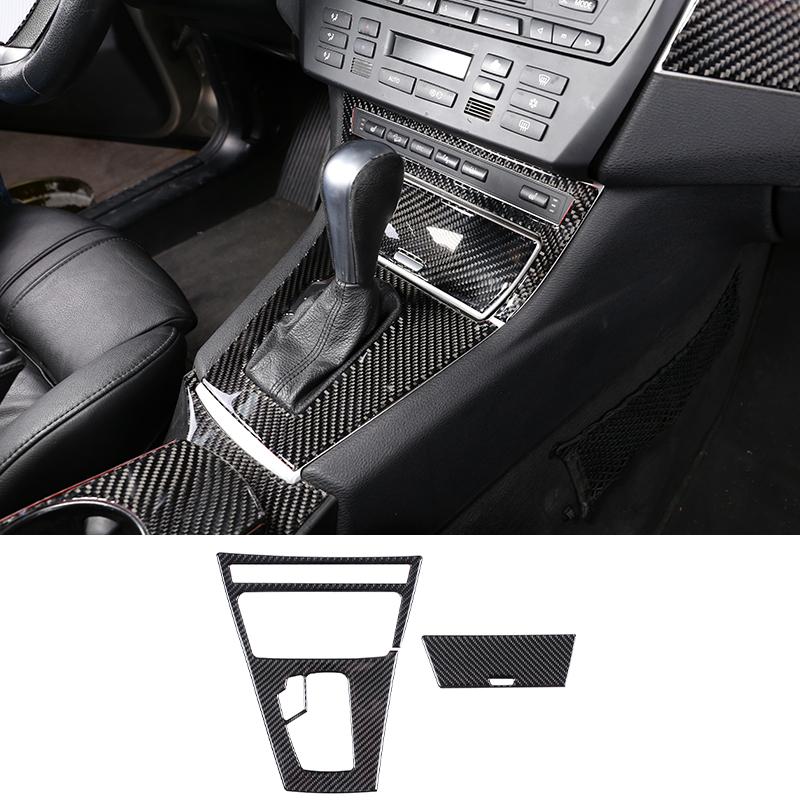 Для BMW X3 E83 2006-10 мягкая внутренняя отделка из углеродного волокна, центральная консоль, CD-панель, крышка переключения передач, наклейка, украшение автомобиля