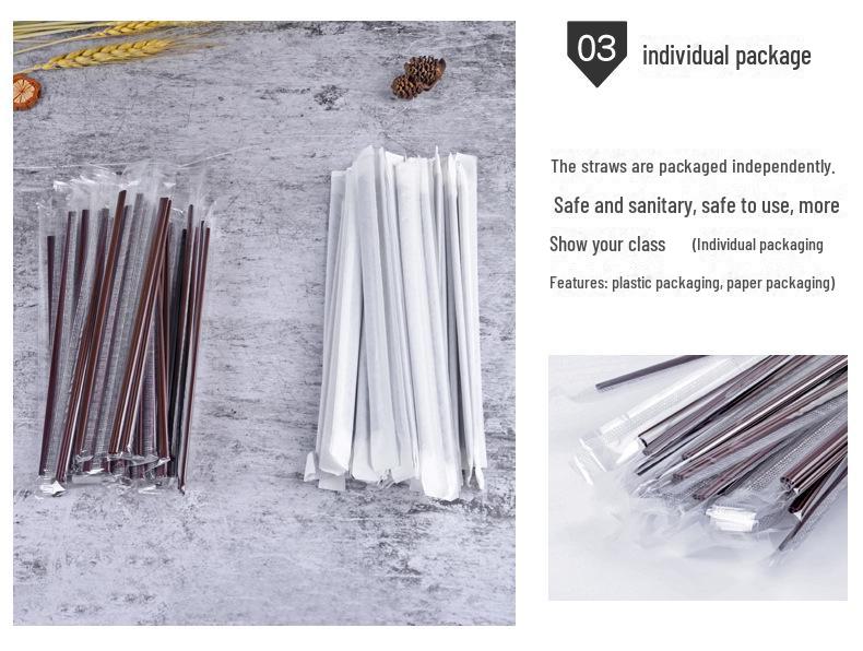 Разлагаемая трубочка для помешивания кофе из PLA, с тремя отверстиями, одноразовая для горячих напитков и чая с молоком