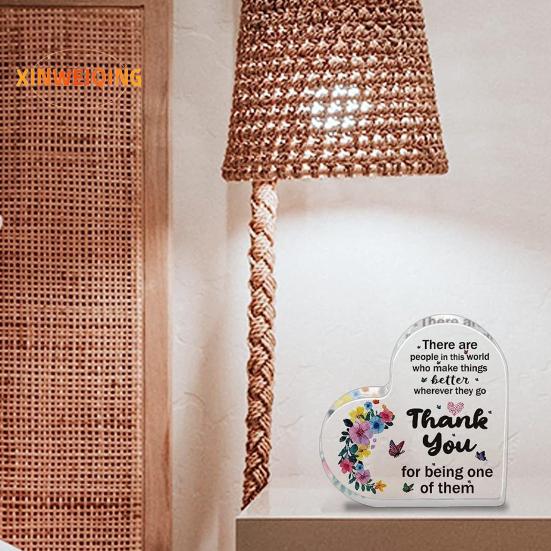 Орнамент в виде сердечка, прозрачный цветочный принт, подарок в виде сердца с гладкими краями, женщина-учитель, коллега, медсестра, доктор, благодарственный подарок