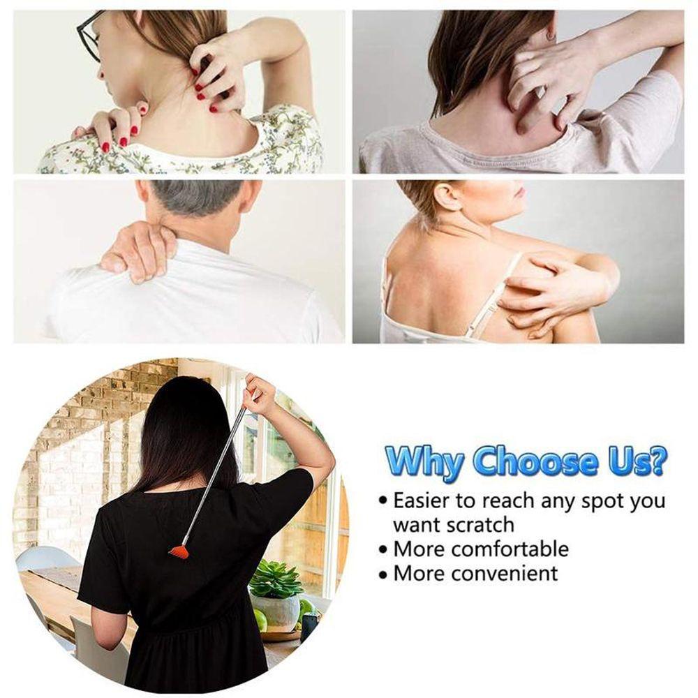Itch Scraper Men Extendable Back Scratcher Massager Tool Telescopic Backscratcher Health Care