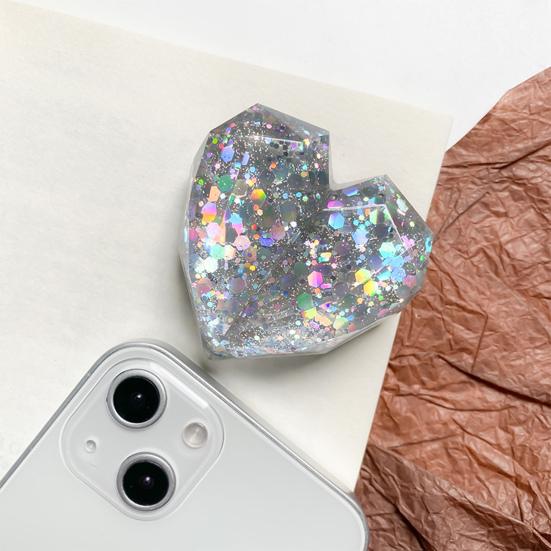 Мобильный телефон Палец Телескопический Цветной Блестки Держатель Универсальный 3D Сердце Любви Складной Телефон