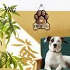 Handcrafted Wooden Wall Plaque Welcome Sign for Front Door, Decorative Dog Paw Hanging with Hemp Rope Pet Lovers, Home Decor Indoor Outdoor Farmhouse