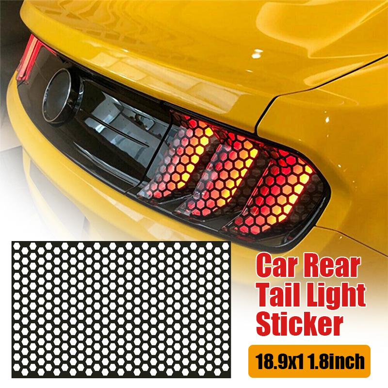 Наклейки на задние фонари автомобиля, сотовая наклейка с вырезом, универсальная предупреждающая лента, виниловая пленка, светоотражающие огни, наклейка для экстерьера
