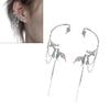 Detachable Fishtail Ear Clip With Tassels Alloy Ear Cuff For Sensitive Skin Long Wear Comfort