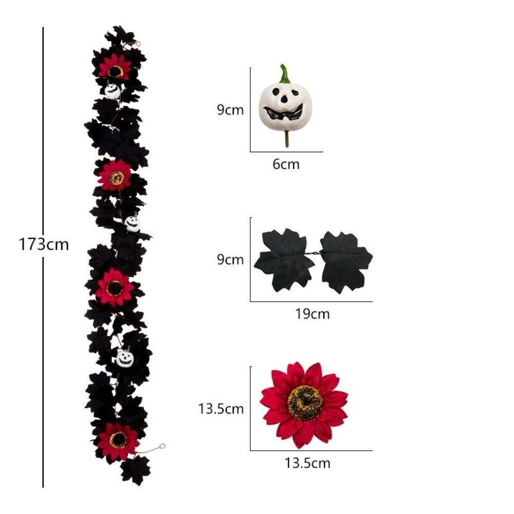 Silk Halloween Leaf Vines Realistic Artificial Hanging Vine Garland Table Decoration