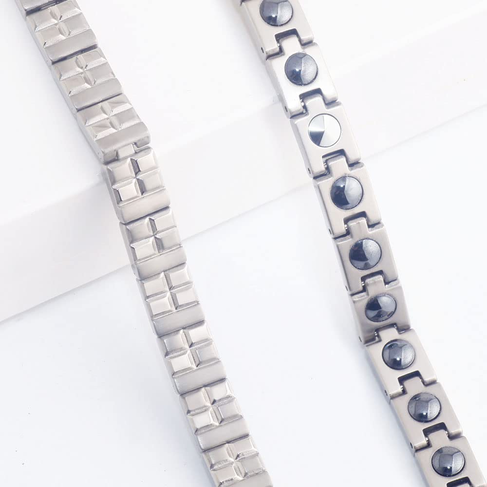 Браслет и ожерелье из чистого титана и германия HAQI, гематитовый магнитный браслет для снятия статического электричества, ожерелье для женщин