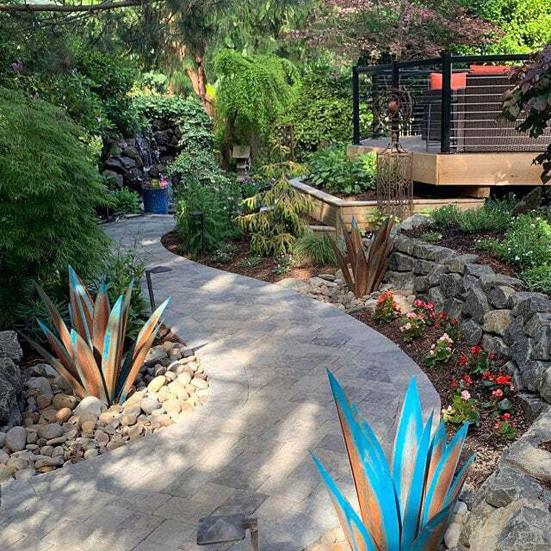 Скульптура текилы в форме текилы, садовое украшение, садовые фигурки из нержавеющей стали, домашний декор