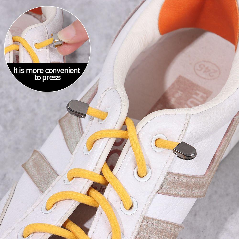 Shoe Decorations Lazy Shoelace Buckle Metal Lace Lock Shoelaces Accessories Shoelaces Tips Head
