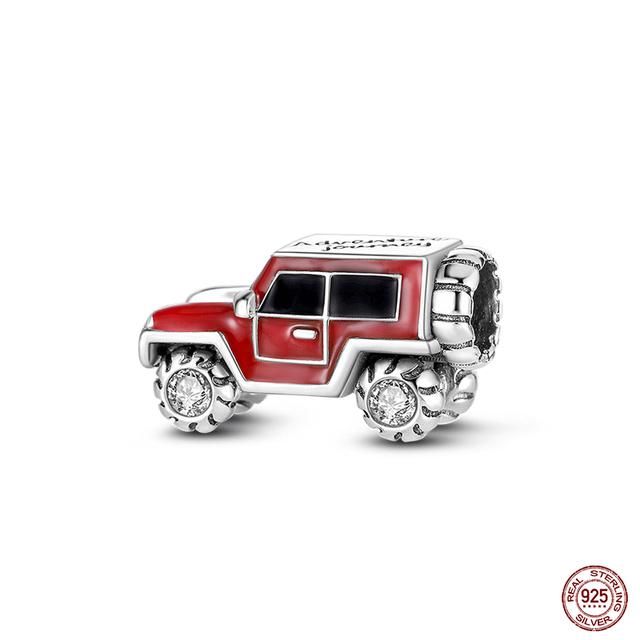 Новые стерлингового серебра 925 пробы красного цвета, подвески в форме сердца, бусины, ювелирные изделия на удачу, подарки