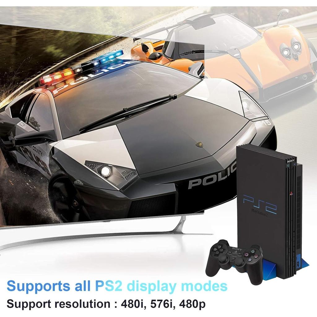 Адаптер-конвертер PS2 - HDMI, M209 - поддерживает все режимы отображения PlayStation 2, аудиовыход 3,5 мм, Plug and Play, питание по USB-кабелю