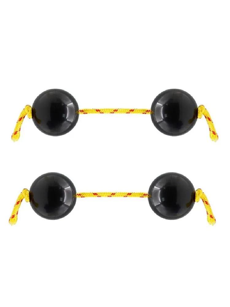 2 pairs of African instruments shaker Aslatuas rhythmic balls