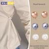 8PCS Pearl Non-slip Safety Pins Dress Brooch Decoration Dress Waist Fastening Pins Collar Adjustment Scarf Safety Fashion