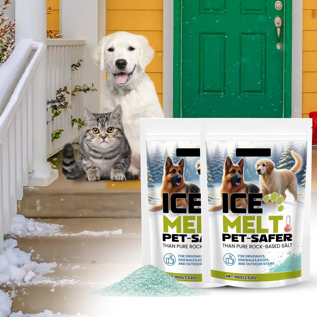 Pet Safe Ice Melting Ice Melting Safer Ice Melting For Pet Suitable For Concrete Ice Melting Bag Of Premium Snow Melter,100g