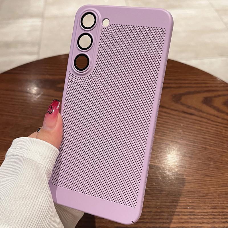 Совместим с Samsung S24, S21, S22 Plus, S22 Ultra Hard Case - Сплошной цвет для улучшенного рассеивания тепла