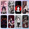 Чехол для телефона K-Kaguya Anime S-samas для Samsung S25,S24,S21,S22,S23,S30,Ultra,S20,Plus,Fe,Lite,Note,10,9,5G Черный