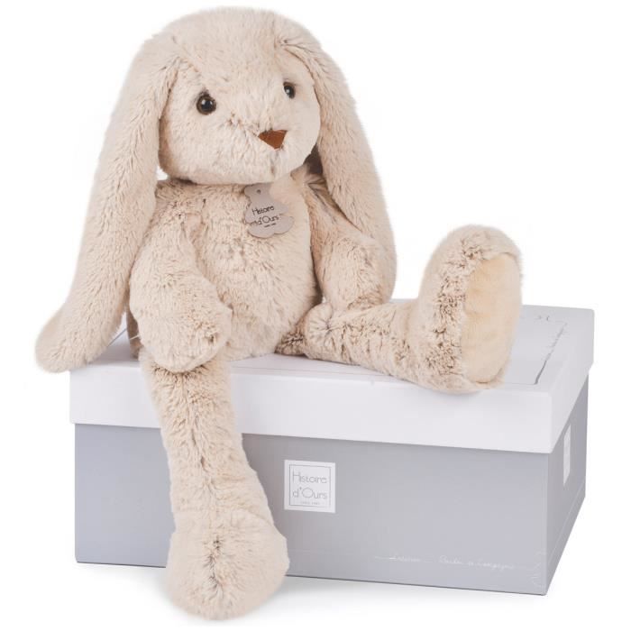 Peluche géante - HISTOIRE D'OURS - Copains Câlin - Lapin beige - 50cm - Enfant - Mixte