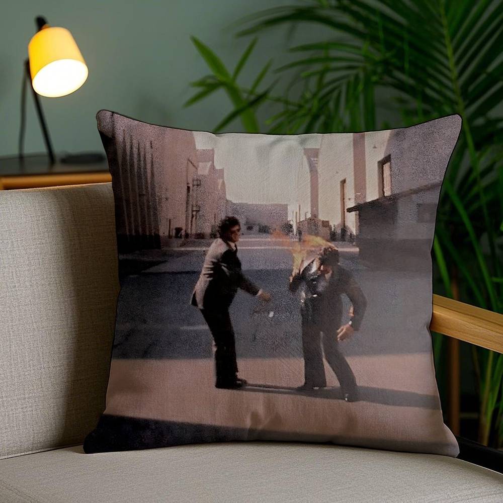 Band P-PinK FloydE Pillow Case Sofa Short Plush Double-sided HD Printing Room Home Office Gift Cushion Cover